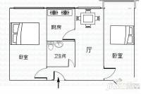 静宁路建行家属院2室2厅1卫户型图