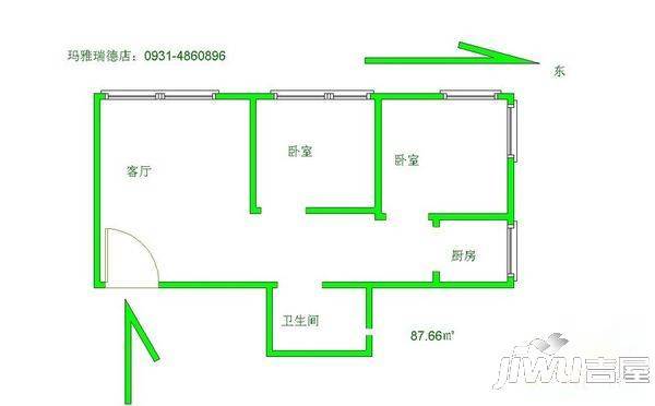 东瑞口岸3室2厅2卫户型图