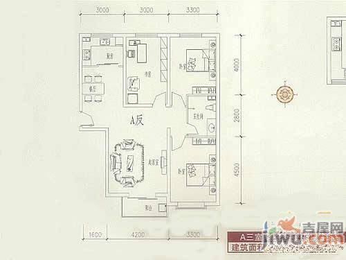 卓达亿嘉盛世春天1室1厅1卫59.5㎡户型图