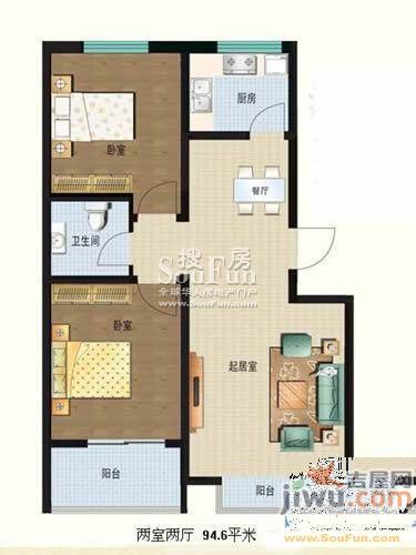 明珠北苑3室2厅0卫126.3㎡户型图