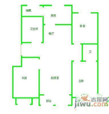 英商家园3室2厅1卫147㎡户型图