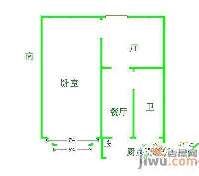 水岸美景2室2厅2卫110㎡户型图