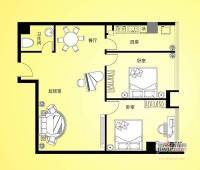 汇特虹2室2厅1卫114.5㎡户型图