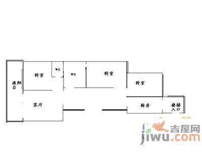 国瑞城2室2厅2卫115.3㎡户型图