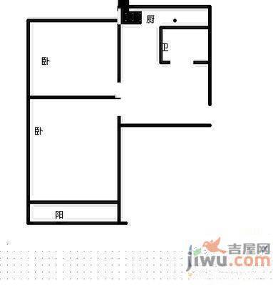 汀香十里2室2厅1卫84.1㎡户型图