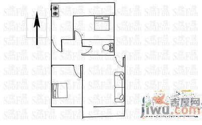 百度空间3室2厅1卫117㎡户型图