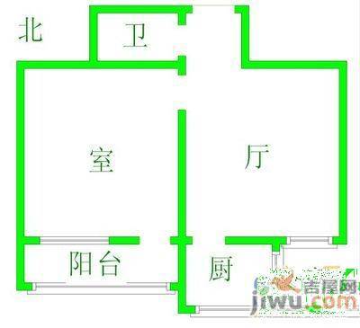 滨河新城3室2厅1卫户型图