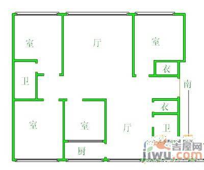 滨河新城3室2厅1卫户型图