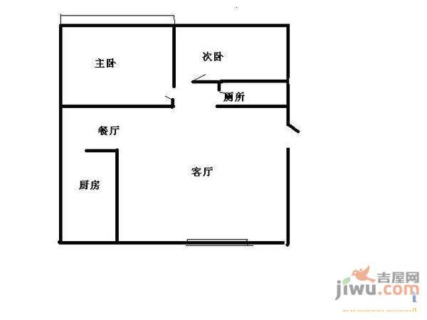 滨河新城3室2厅1卫户型图