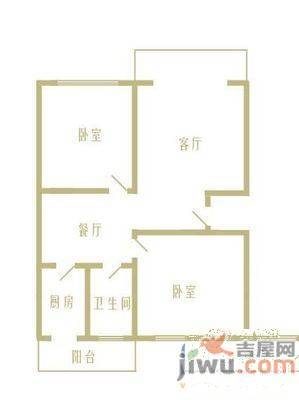 滨河新城3室2厅1卫户型图