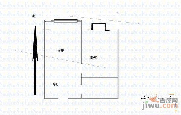 滨河小区2室1厅1卫户型图