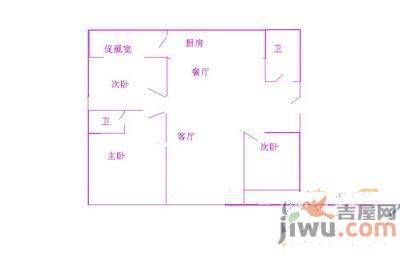 滨河小区2室1厅1卫户型图