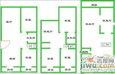 滨河新城3室2厅1卫户型图