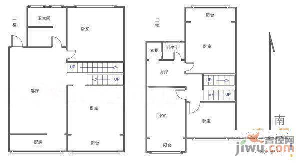 滨河新城3室2厅1卫户型图