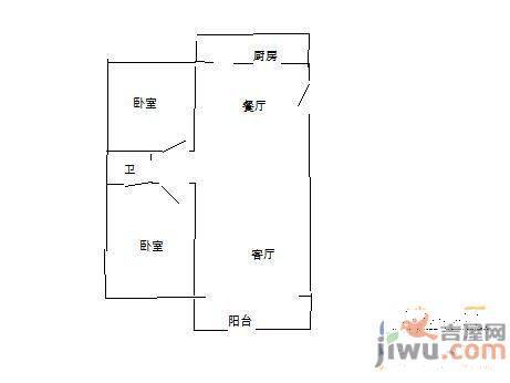 滨河新城3室2厅1卫户型图