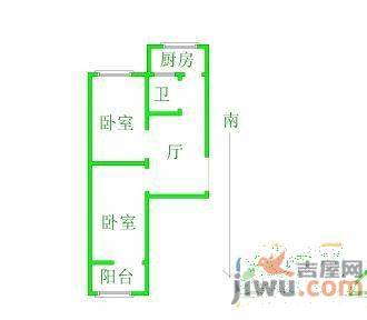 滨河小区2室1厅1卫户型图