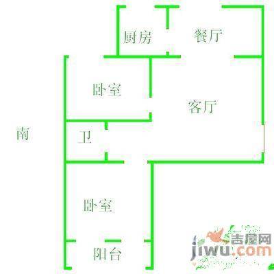 玉成小区2室2厅1卫114㎡户型图