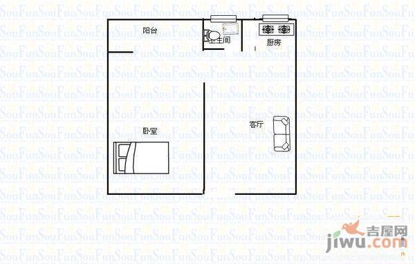 玉成小区2室2厅1卫114㎡户型图