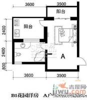 华域·御水蓝庭1室1厅1卫39.1㎡户型图