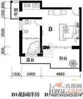 华域·御水蓝庭1室1厅1卫45.6㎡户型图