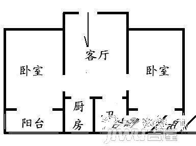 华兴小区2室1厅1卫户型图