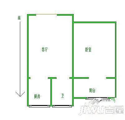 华兴小区2室1厅1卫户型图