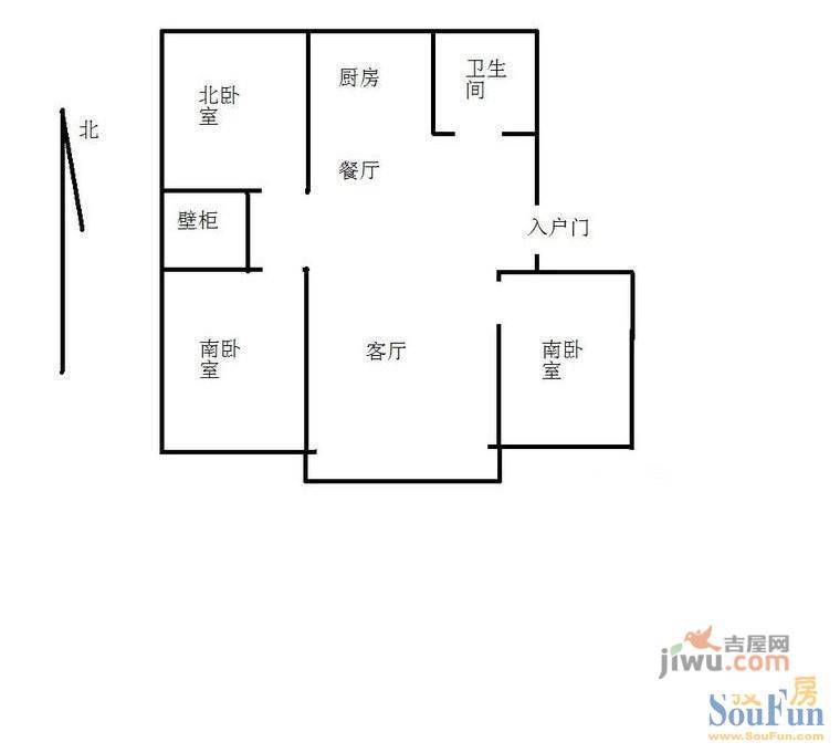 柏林小区3室1厅1卫户型图