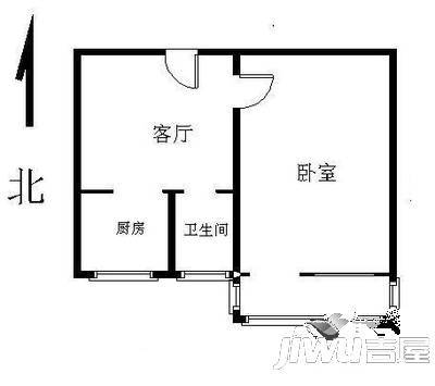 建明小区2室1厅1卫户型图