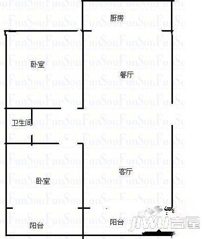 新浩城南区3室1厅1卫96㎡户型图