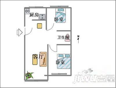 新浩城南区3室1厅1卫96㎡户型图