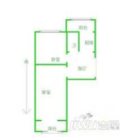 橡胶一厂宿舍2室1厅1卫61㎡户型图