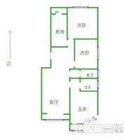 桐兴园3室2厅2卫117㎡户型图