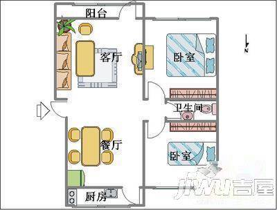 世纪花园3室2厅2卫户型图