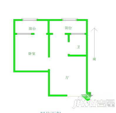 联盟小区3室1厅1卫86㎡户型图