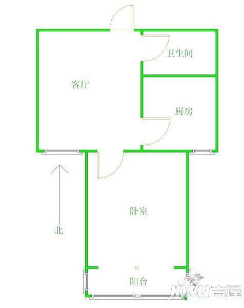 天然城2室2厅2卫95.6㎡户型图