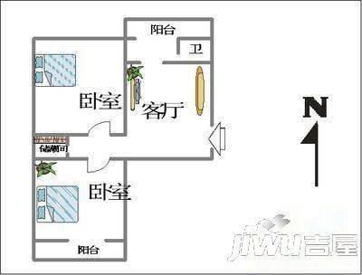 柏林小区3室1厅1卫户型图