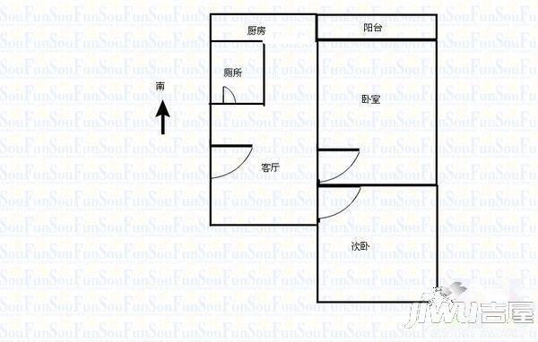 柏林小区3室1厅1卫户型图