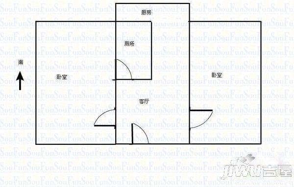 柏林小区3室1厅1卫户型图