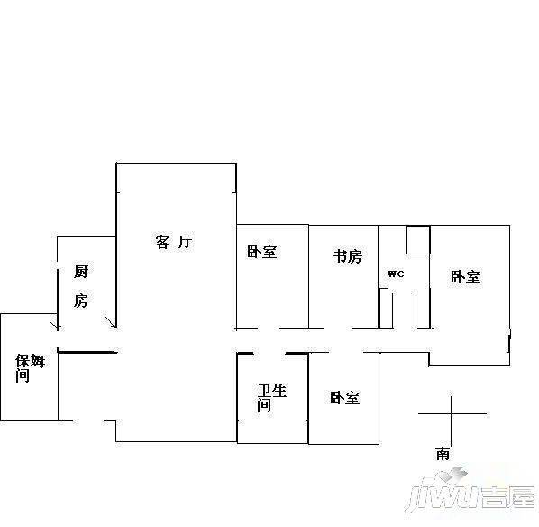 万信花园2室2厅1卫106㎡户型图