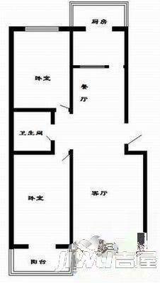 华兴小区2室1厅1卫户型图