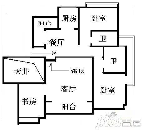 水榭花都4室2厅3卫246.1㎡户型图