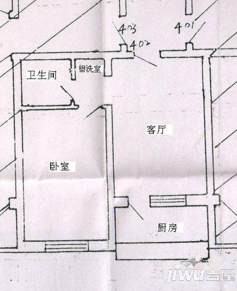 银通小区2室1厅1卫户型图