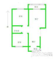 东尚2室1厅1卫80㎡户型图