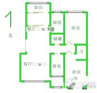 石家庄学院宿舍3室2厅1卫140㎡户型图