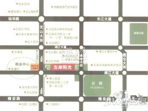 左岸阳光位置交通图图片