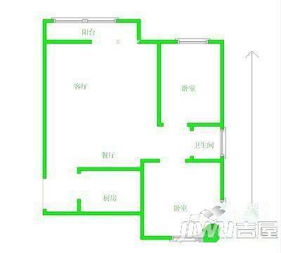 勘探设计研究院宿舍2室0厅0卫户型图