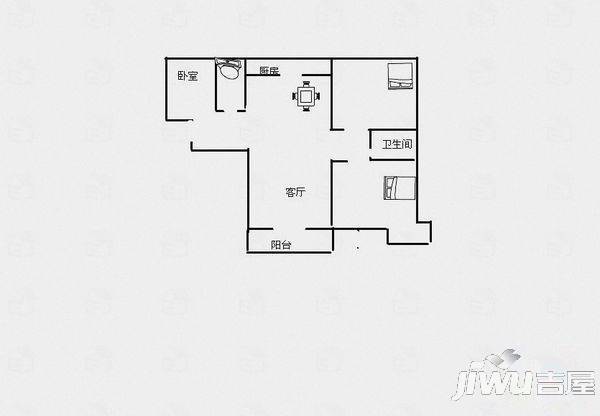 谈固新村3室2厅2卫户型图