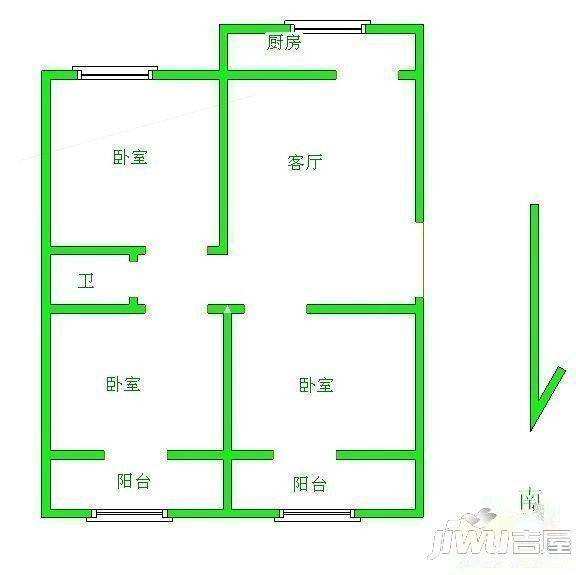 美麟花园2室0厅0卫户型图