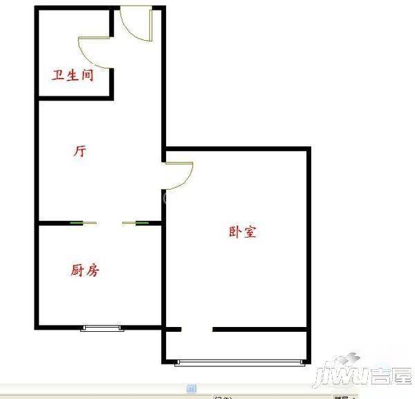 宁安小区2室1厅1卫63㎡户型图