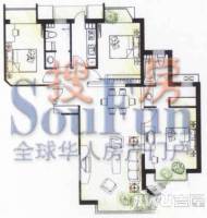 尚乘源3室2厅2卫124.1㎡户型图